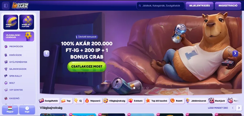 SpinBara asztali kezdőképernyő