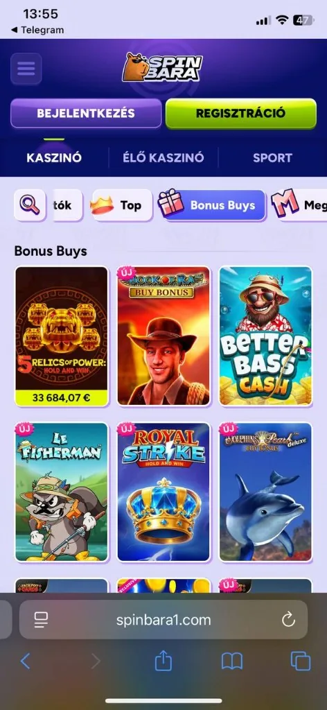 SpinBara mobil Bonus Buys