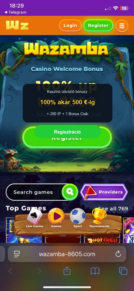 Wazamba mobil képernyő 1